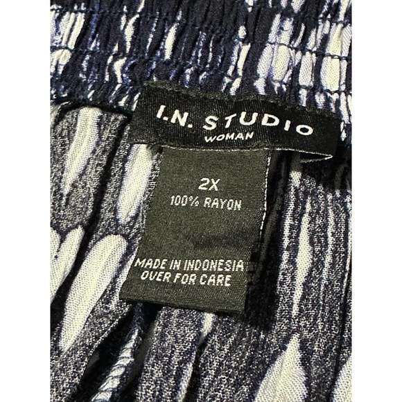 I.N. Studio Blue Tie Dye Plus Women Trouser Size 2X NWT - Picture 11 of 11